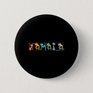 Harris Cat Lettering Positive Funny  6 Cm Round Badge