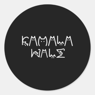 Harris Cat Lettering Positive Funny 9 Classic Round Sticker