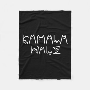 Harris Cat Lettering Positive Funny 9 Fleece Blanket