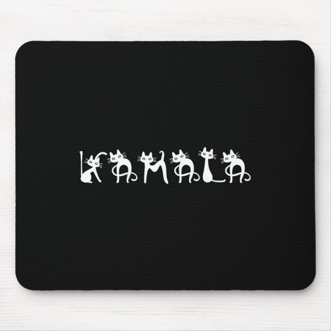 Harris Cat Lettering Positive  Mouse Pad (Front)