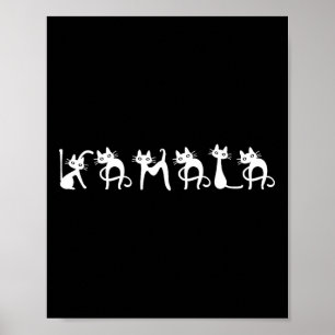 Harris Cat Lettering Positive  Poster