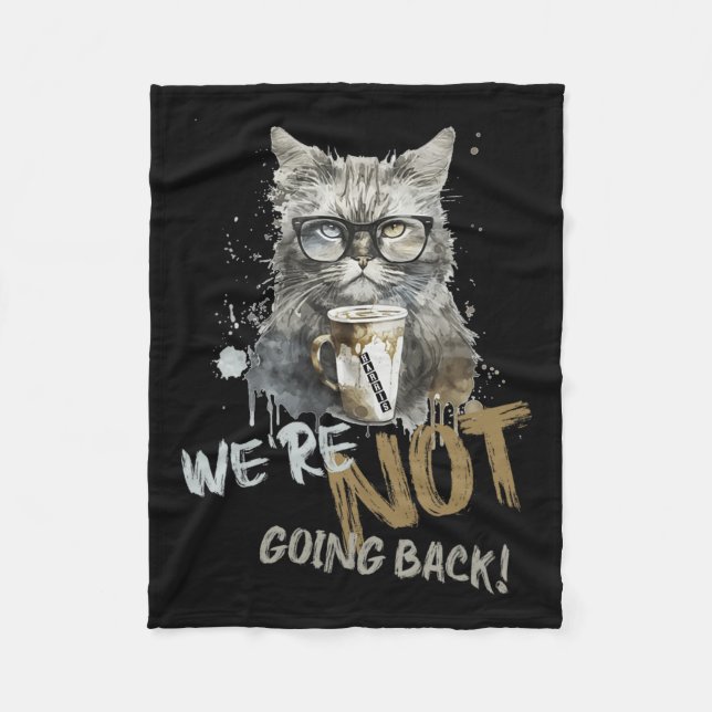 Harris Childless Cat Lady We're Not Going Back  Fleece Blanket (Front)