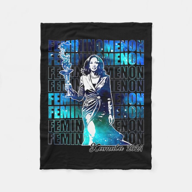 Harris Femininomenon 2024 Freedom Lady Liberty Tor Fleece Blanket (Front)