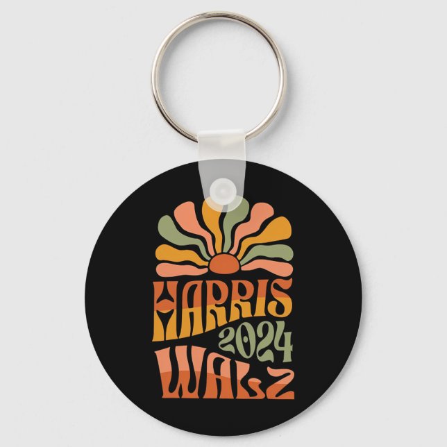 Harris For A Brighter Tomorrow 2024 Boho Aesthetic Key Ring (Front)