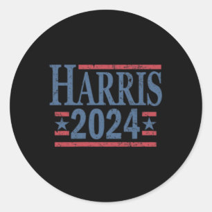 Harris For A Brighter Tomorrow 2 Side Back & F Classic Round Sticker