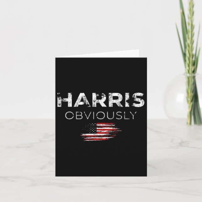 Harris For President 2024 Obviously  Card (Front)