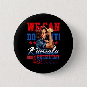 Harris For President 2024 We Can Do It!  6 Cm Round Badge
