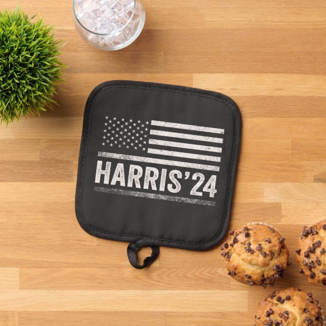 Harris For President Democrat Election American  Pot Holder (Top Down)