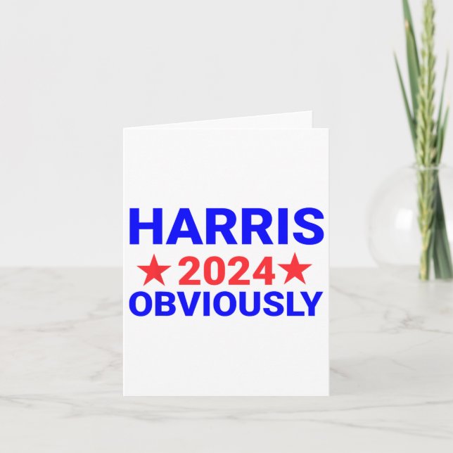 Harris For President Obviously 1  Card (Front)