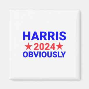 Harris For President Obviously 1  Magnet