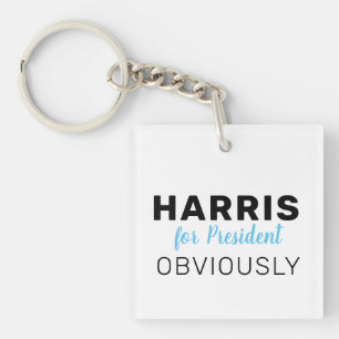 Harris For President Obviously 2024 Key Ring