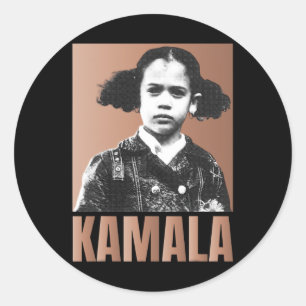 Harris Girl Retro Vintage Black History Black Wome Classic Round Sticker