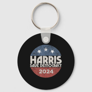 Harris- Harris 2024 Us Flag Democratic President 1 Key Ring