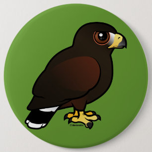 Harris Hawk 6 Cm Round Badge