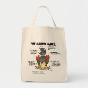 Harris Hawk Cartoon Tote Bag