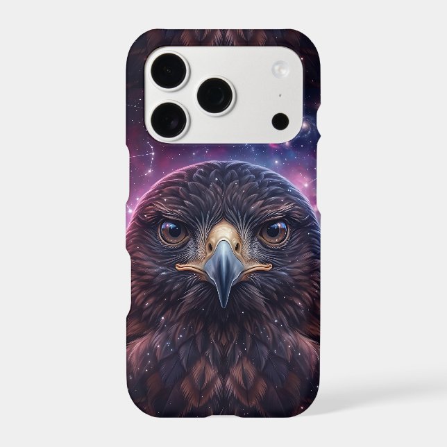 Harris Hawk Cosmic Nebula iPhone 17 Case (Back)