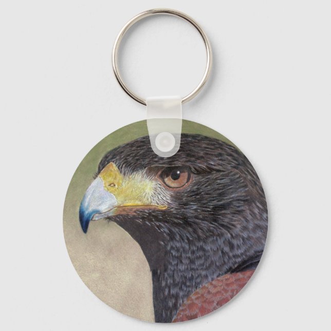 Harris Hawk-cp Key Ring (Front)