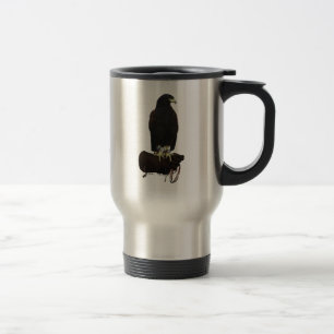 Harris Hawk on Glove Travel Mug