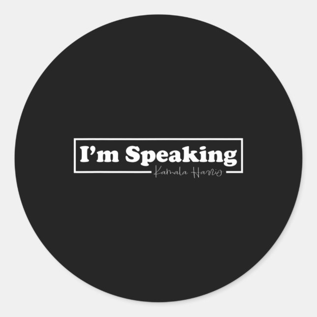 Harris I'm Speaking For Her  Classic Round Sticker (Front)