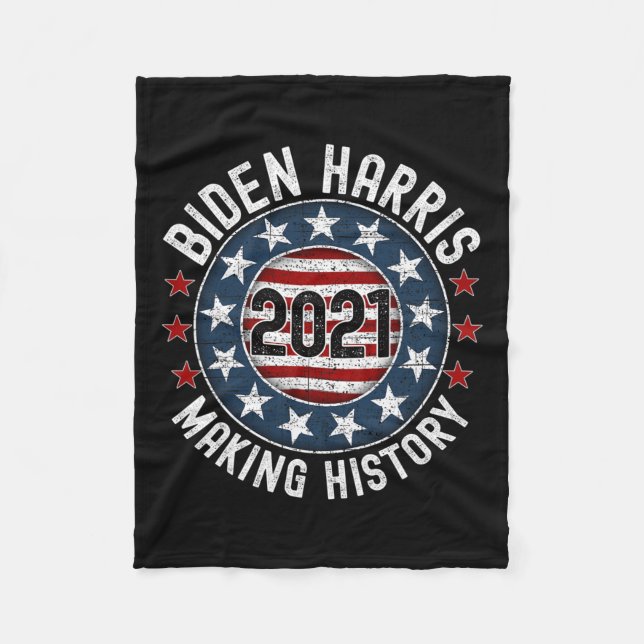Harris Inauguration 2021 Making History  Fleece Blanket (Front)