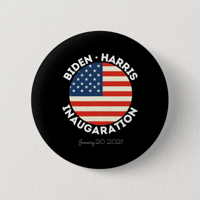 Harris Inauguration January 20th 2021 Retro Democr 6 Cm Round Badge (Front)