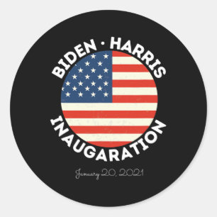 Harris Inauguration January 20th 2021 Retro Democr Classic Round Sticker