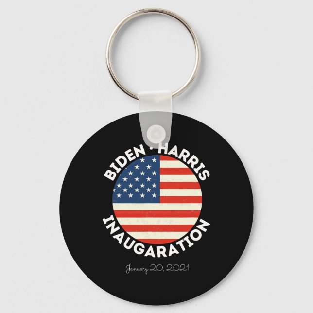 Harris Inauguration January 20th 2021 Retro Democr Key Ring (Front)