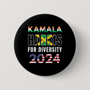 Harris India Jamaica Flag Diversity 2024 6 Cm Round Badge