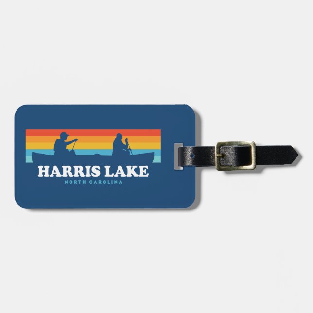 Harris Lake North Carolina Canoe Luggage Tag (Front Horizontal)