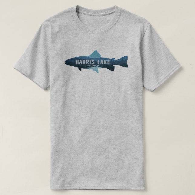 Harris Lake North Carolina Fish T-Shirt (Design Front)
