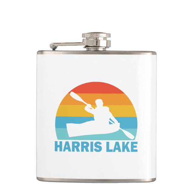 Harris Lake North Carolina Kayak Hip Flask (Front)