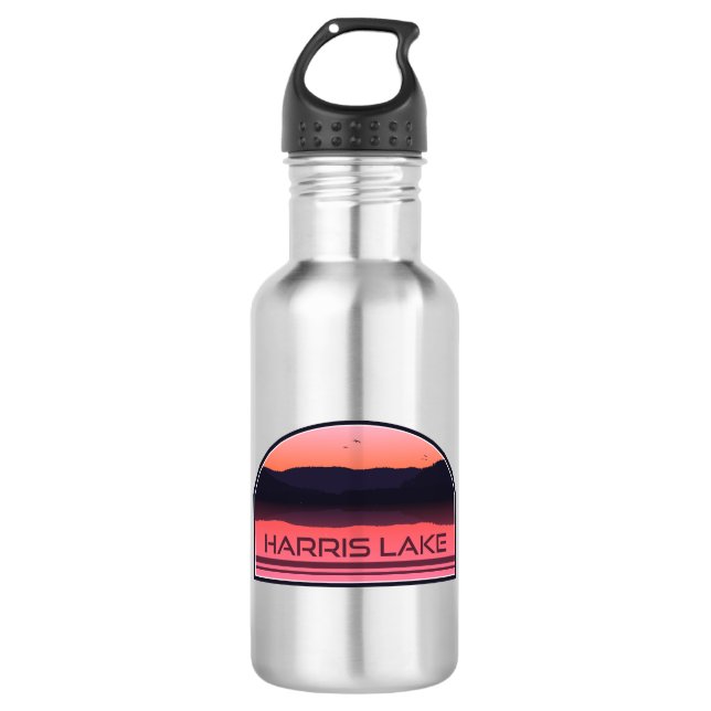 Harris Lake North Carolina Red Sunrise 532 Ml Water Bottle (Front)