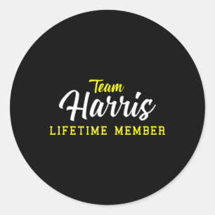 Harris Lifetime Member Surname Birthday Wedding Na Classic Round Sticker