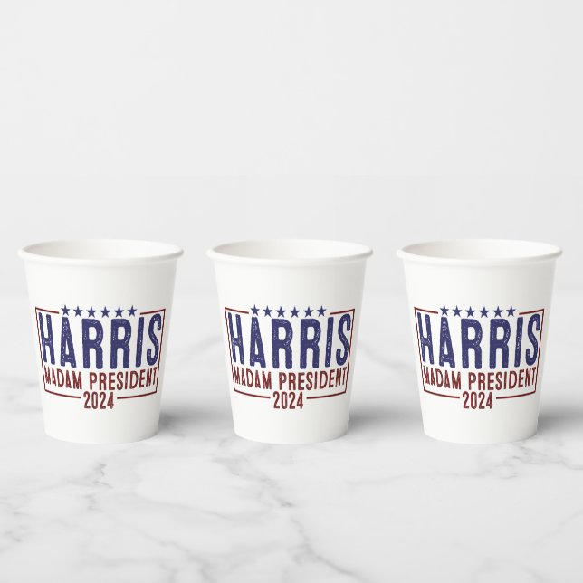 Harris Madam President 2024 Paper Cups (Multi)