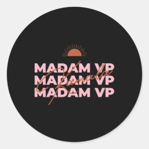 Harris Madam Vice President Feminist Icon Vp 2021  Classic Round Sticker