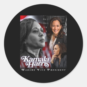 Harris Madame Vice President For Men And Women  Classic Round Sticker