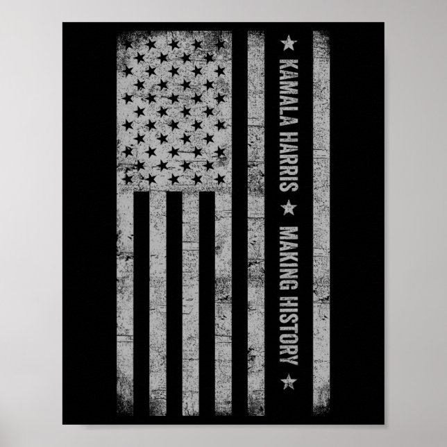 Harris Making History Grunge Distressed American F Poster (Front)