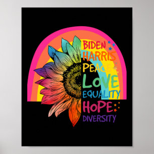 Harris Peace Love Equality Hope Diversity 1 Poster