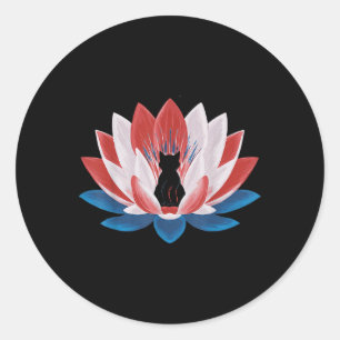 Harris President Campaign Lotus Childless Cat Ladi Classic Round Sticker