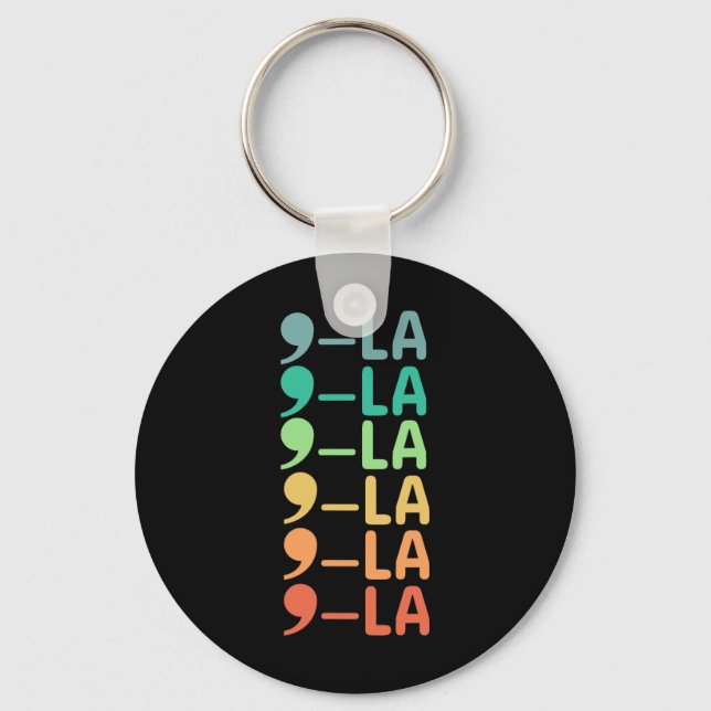 Harris Punctuation Funny Election Campaign Wear  Key Ring (Front)