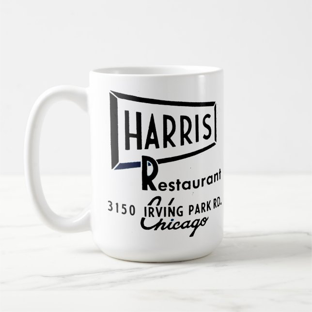 Harris Restaurant, Chicago, Illinois Coffee Mug (Left)