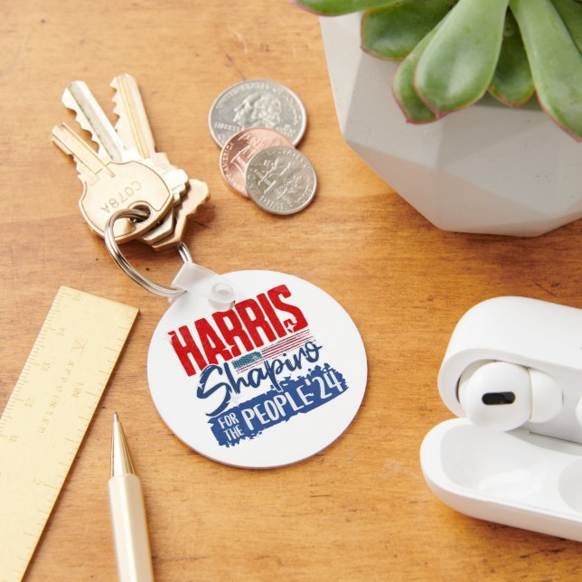 Harris Shapiro 2024 For the People US Flag Key Ring (Desk)