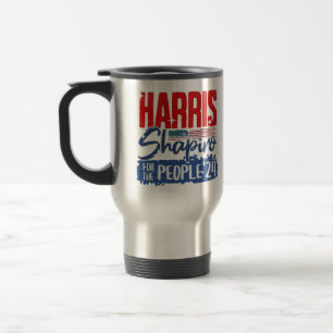 Harris Shapiro 2024 For the People US Flag Travel Mug