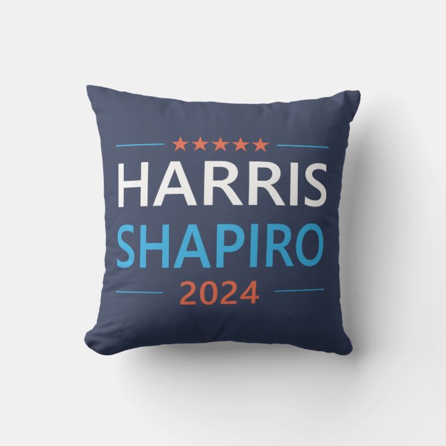 Harris Shapiro 2024 Kamala Harris Democrat Cushion (Front)