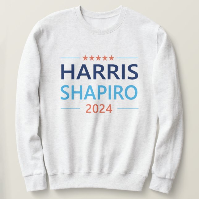 Harris Shapiro 2024 Kamala Harris Democrat Sweatshirt (Design Front)