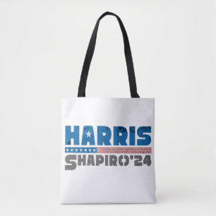Harris Shapiro 2024 Patriotic Vintage Stripe Tote Bag