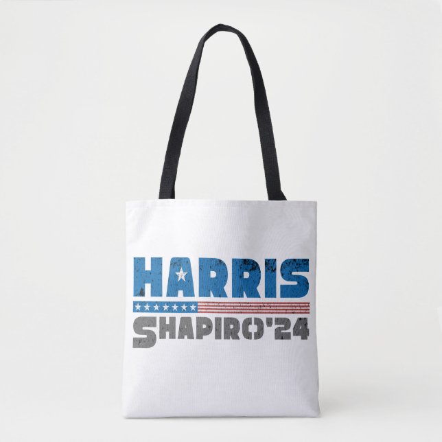 Harris Shapiro 2024 Patriotic Vintage Stripe Tote Bag (Front)