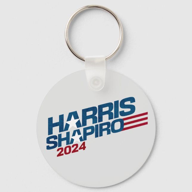 Harris Shapiro 2024 Stars and Stripes Patriotic Key Ring (Front)