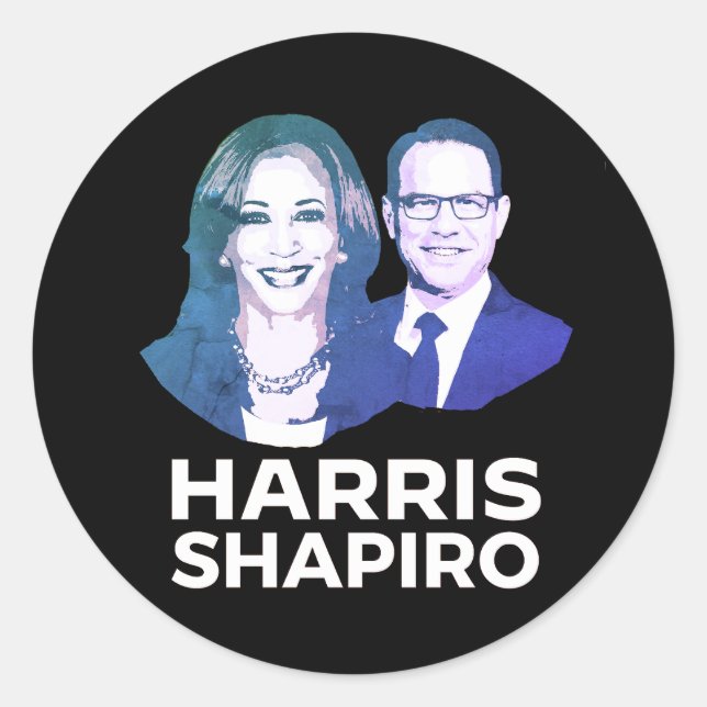 HARRIS SHAPIRO CLASSIC ROUND STICKER (Front)