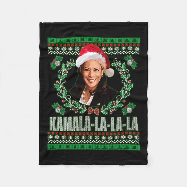 Harris Shirt Kamala La La La Women&#';s Ugly Chris Fleece Blanket (Front)